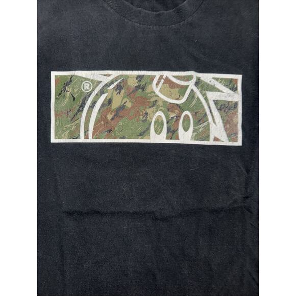 The Hundreds Camo Box Logo T-Shirt Black Large 21x28 Streetwear Graphic Tee - Picture 2 of 6